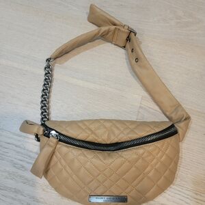 Kurt Geiger Beige Quilted Crossbody Bag